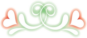 graphic with a flower and heart design